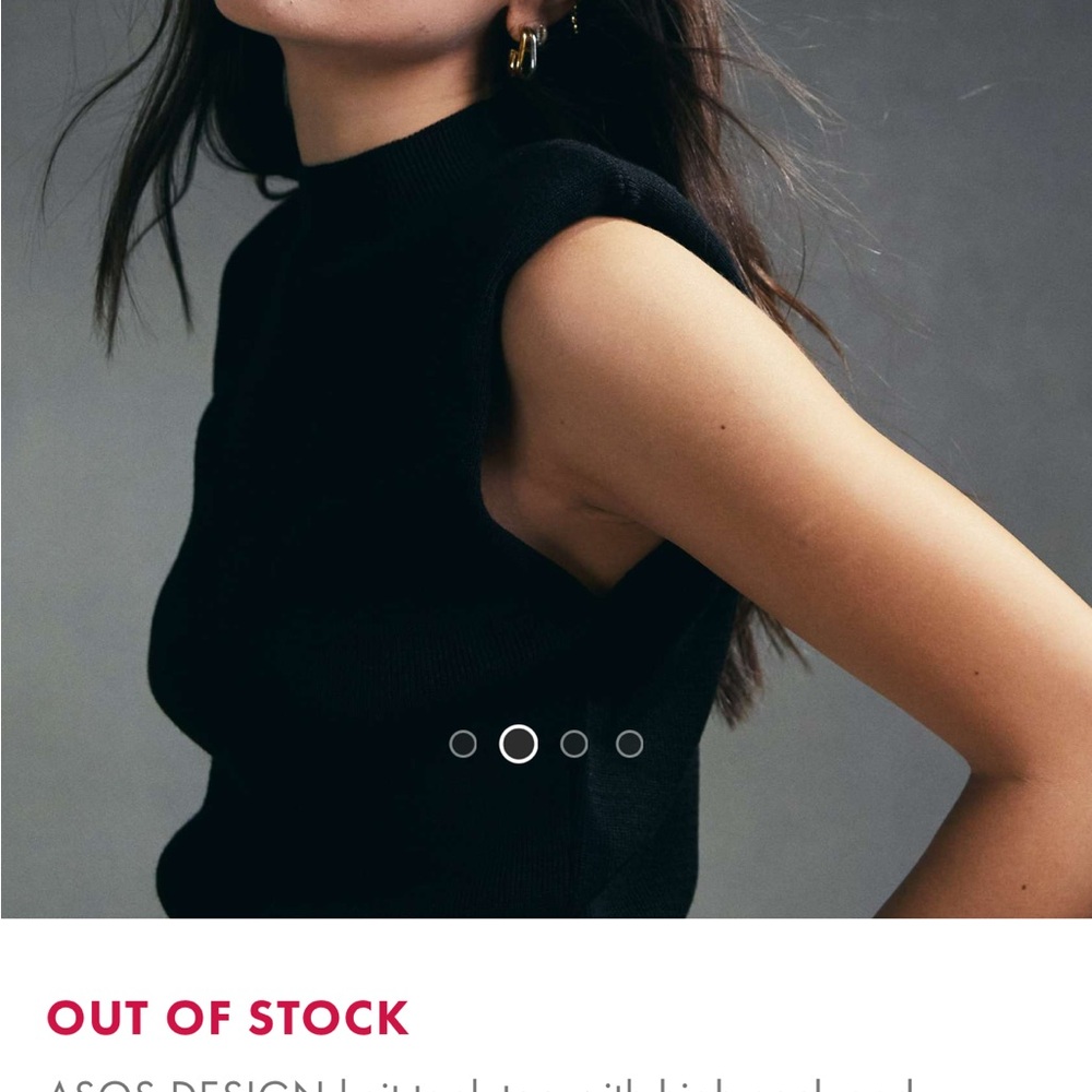 ASOS Black Knit Sleeveless Tank Top